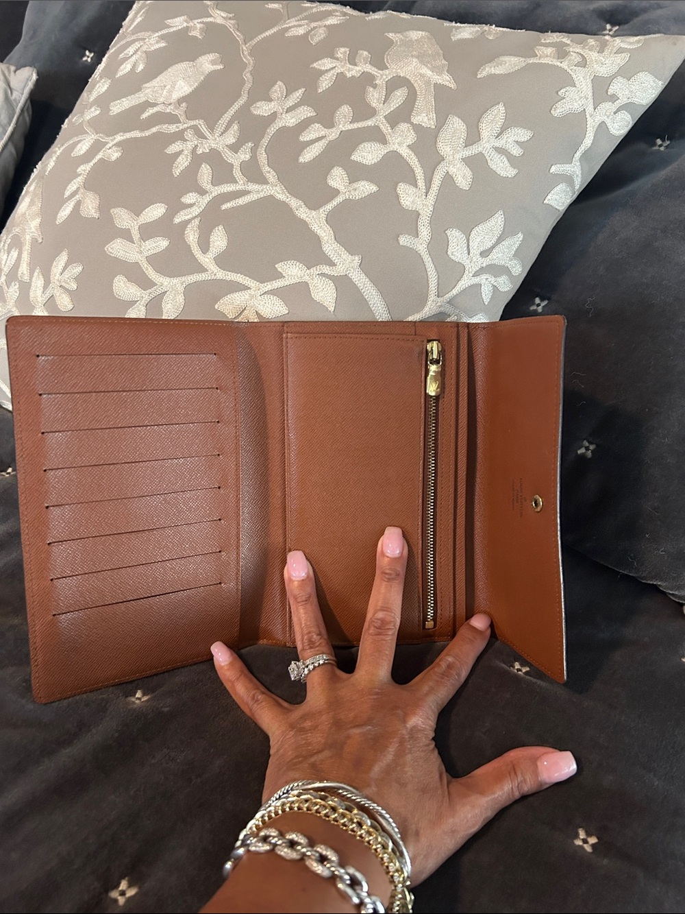 Louis Vuitton Monogram Canvas Brown and Gold Snap Wallet - Picture 8 of 10